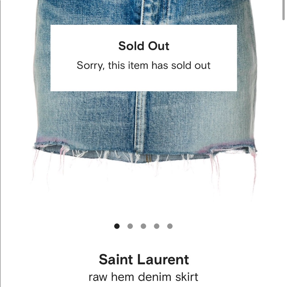 Saint Laurent denim skirt